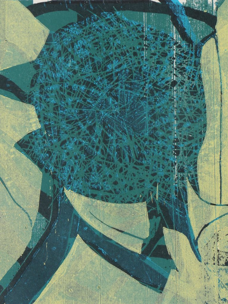 o. T. (2013), Farbholzschnitt, 24 x 19 cm