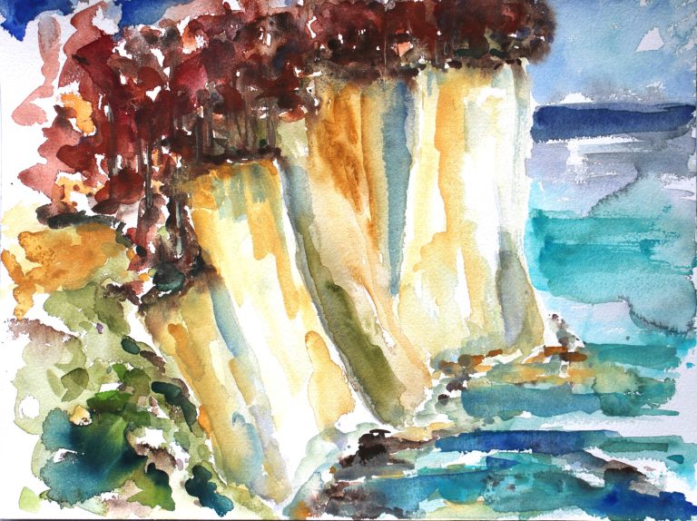 Rügen/Jasmund (2026), Aquarell, 40 x 30 cm