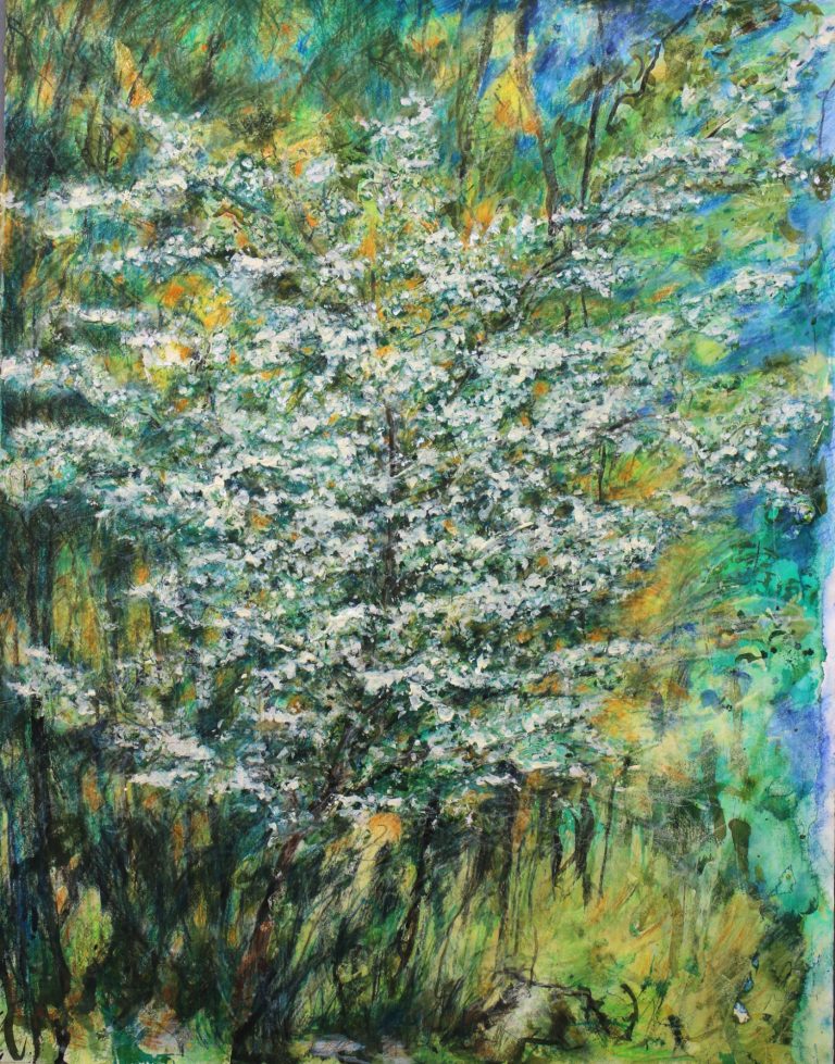 aus der Serie "Secret Garden" (2025), Aquarell, Tusche, Acryl, Buntstift, 62 x 50 cm