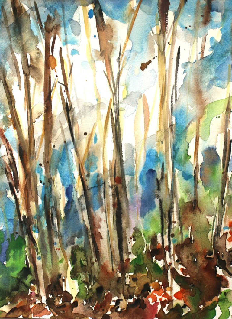 Aus der Serie "Secret Garden" (2023) Aquarell und Tusche, 24 x 32 cm