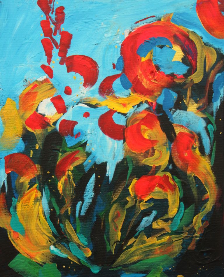 midsommar (2021), Acryl auf Leinwand, 50 x 40 cm
